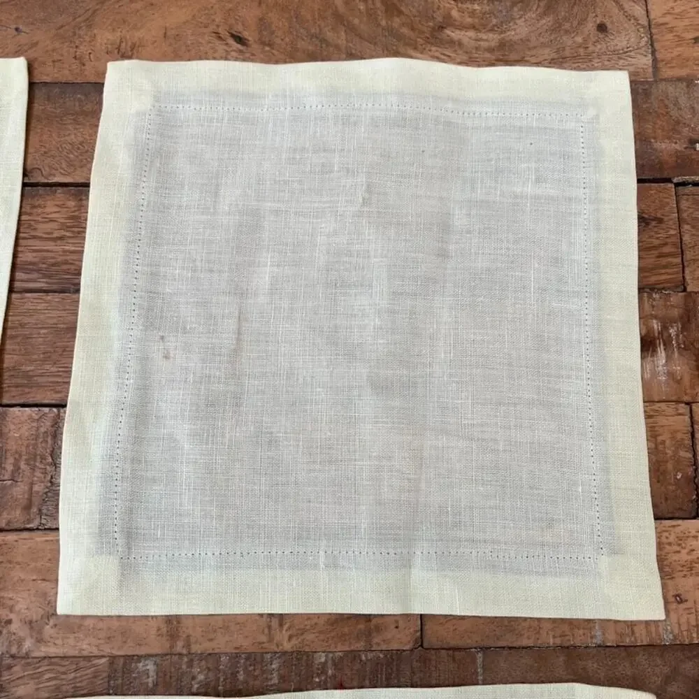 Linen Square Napkins Set of 4 9
